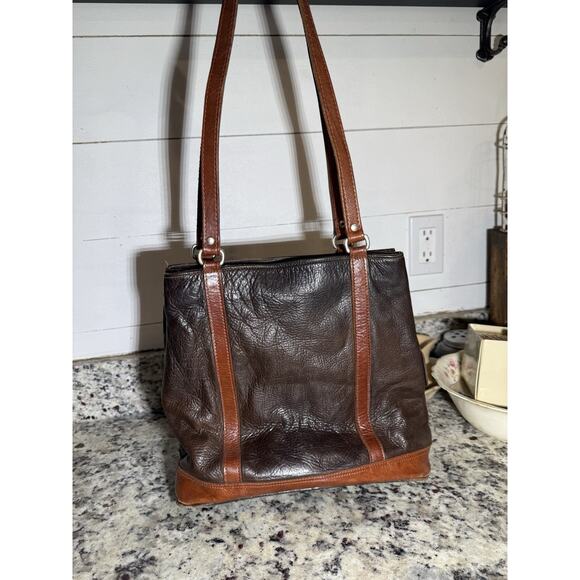 Vintage American West, Tooled By Hand, Leather Shoulder Bag, Branding Symbols - Picture 3 of 10